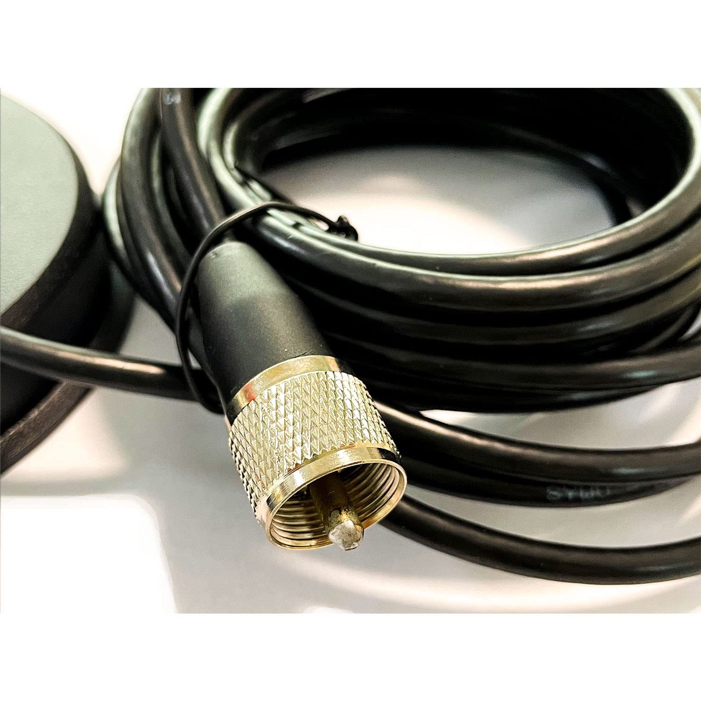 SO-239 Mount Magnetic Base with PL-259 Plug Cable Connector for Car Bus Taxi Mobile Radio Antenna W/ 5M Cable