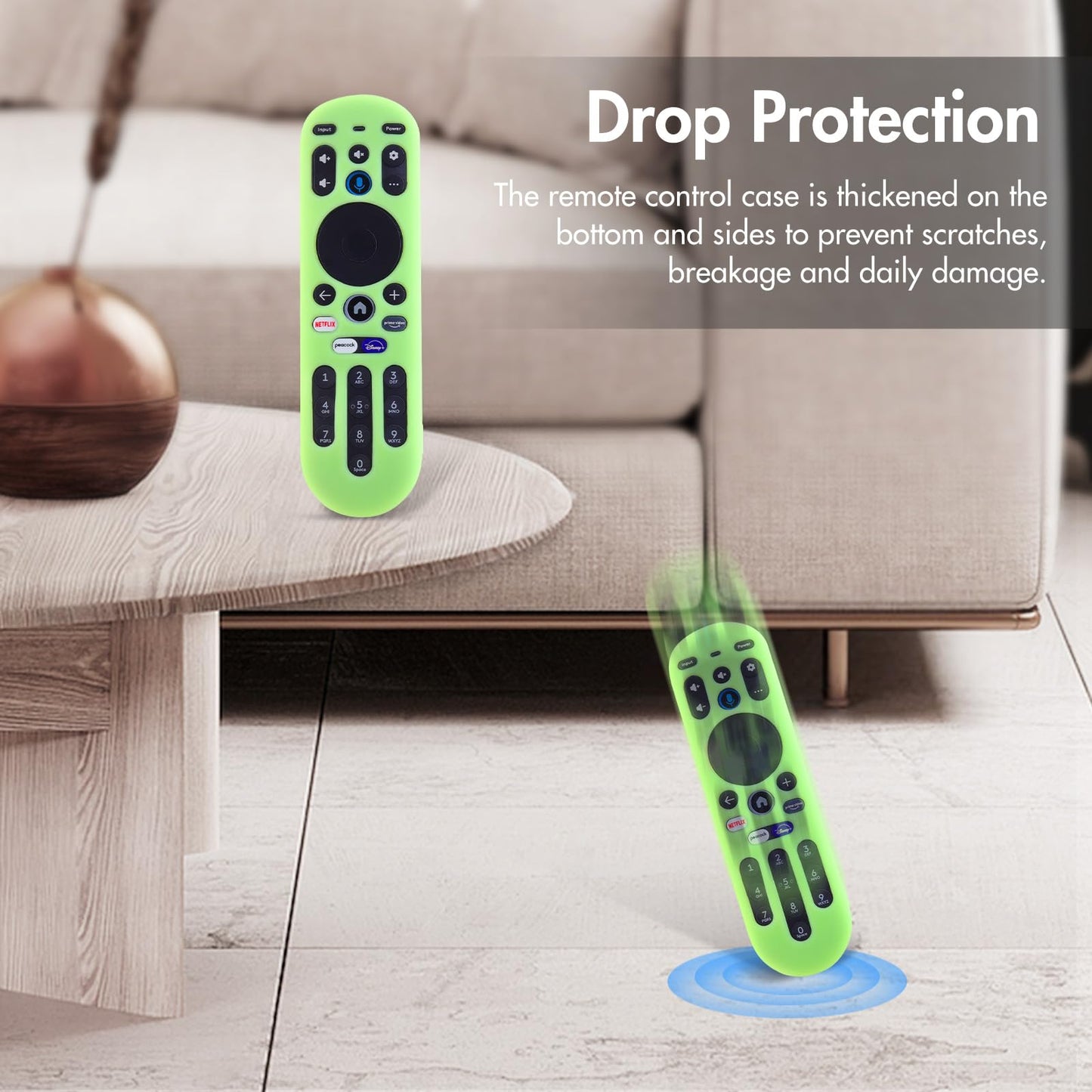 LEFXMOPHY Glow Green Cover for Xumo TV MG3-R34010 PR1 Remote, Silicone Case for Pioneer Xfinity Spectrum Element 764f0000100 Remote Control Protector
