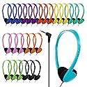YFSFQS Classroom Kids Headphones Bulk 30 Pack for School Students Children Teen Boys Girls, Wholesale Bulk Headphones for Classroom Earphones (10 Mix…