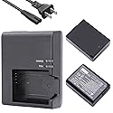 LP-E10 Battery 2 Pack 860mAh with Rapid Charger for Canon EOS Rebel T7 T6 T5 T3 T100 4000D 3000D 2000D 1500D 1300D 1200D 1100D DSLR Digital Camera