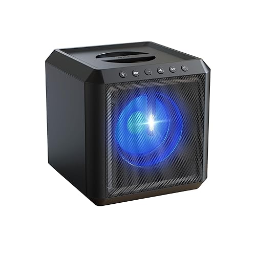 Philips X4207 Bluetooth Party Speaker,100W Wireless Cube Speaker with Powerful Sound and Deep Bass, Supports USB/AUX/TWS, Mic Input and Vibrant Party