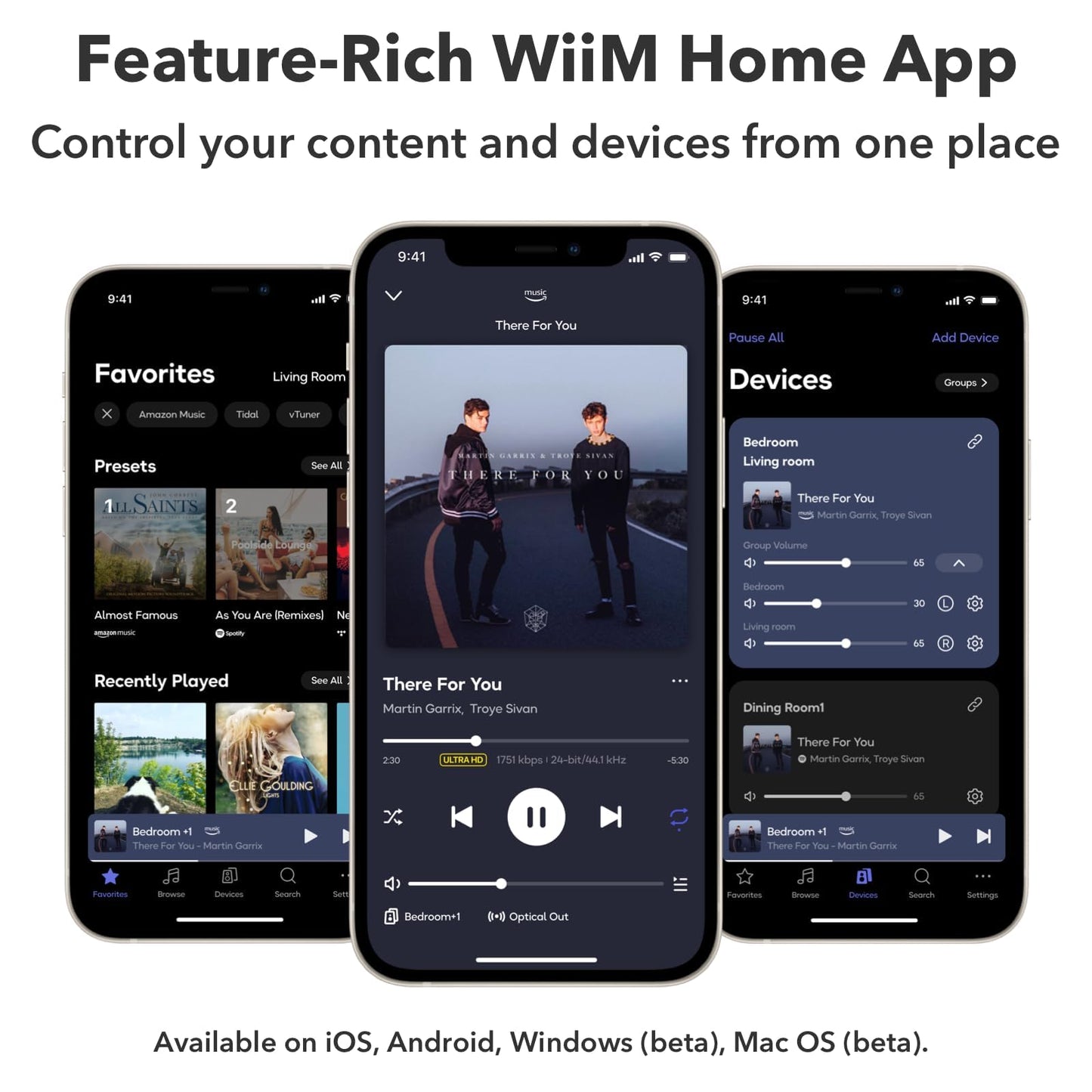 WiiM Pro AirPlay 2 Receiver, Google Cast Audio, WiFi Multiroom Streamer, Compatible with Alexa, Siri and Google Assistant, Stream Hi-Res Audio from