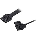 Nippon Labs SATA3L0.8FT-90/180BK 10-Inch Sata Cable with Locking Latch, Black