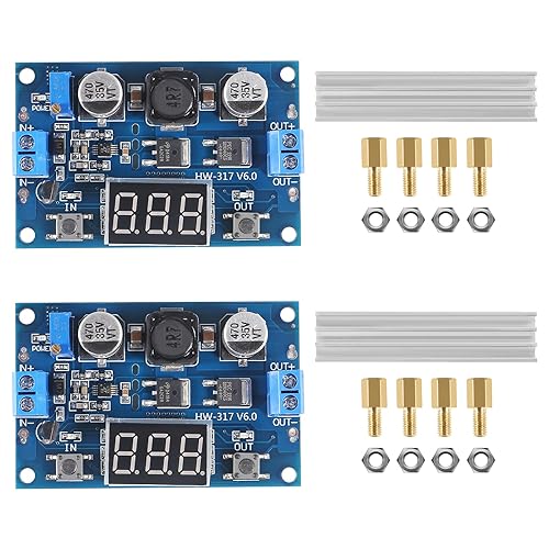 D-FLIFE 2pcs LTC1871 DC-DC Boost Step-up Voltage Converter Module 100W High Power Adjustable Output 3.5-35V Power Regulator Board with LED Voltage…