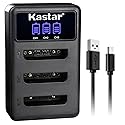 Kastar LCD Triple USB Battery Charger Compatible with Casio NP-80 NP-82 Battery, Casio BC-80L BC-81L Charger, Casio Exilim EX-FR10 EX-G1 EX-H5 EX-JE10