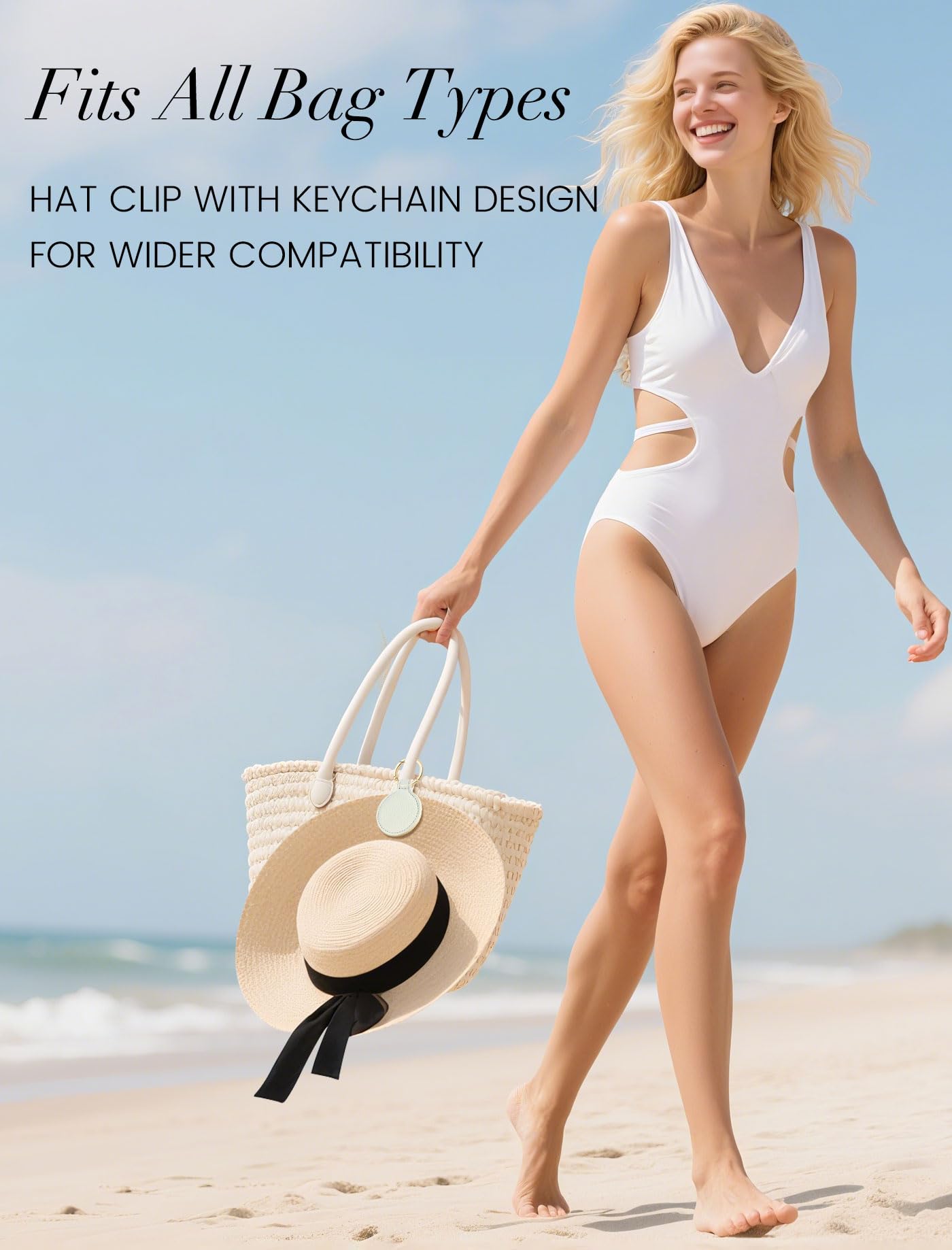 Niveaya Magnetic Hat Clip for Travel Bag – Magnet Storage Hook, Vacation & Travel Essentials Accessory, Beige