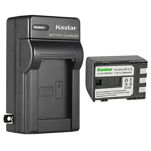 Kastar 1-Pack Battery and AC Wall Charger Replacement for Canon ZR900, ZR930, ZR950, ZR960, MD100, MD101, MD110, MD111, MD120, MD130, MD140, MD150