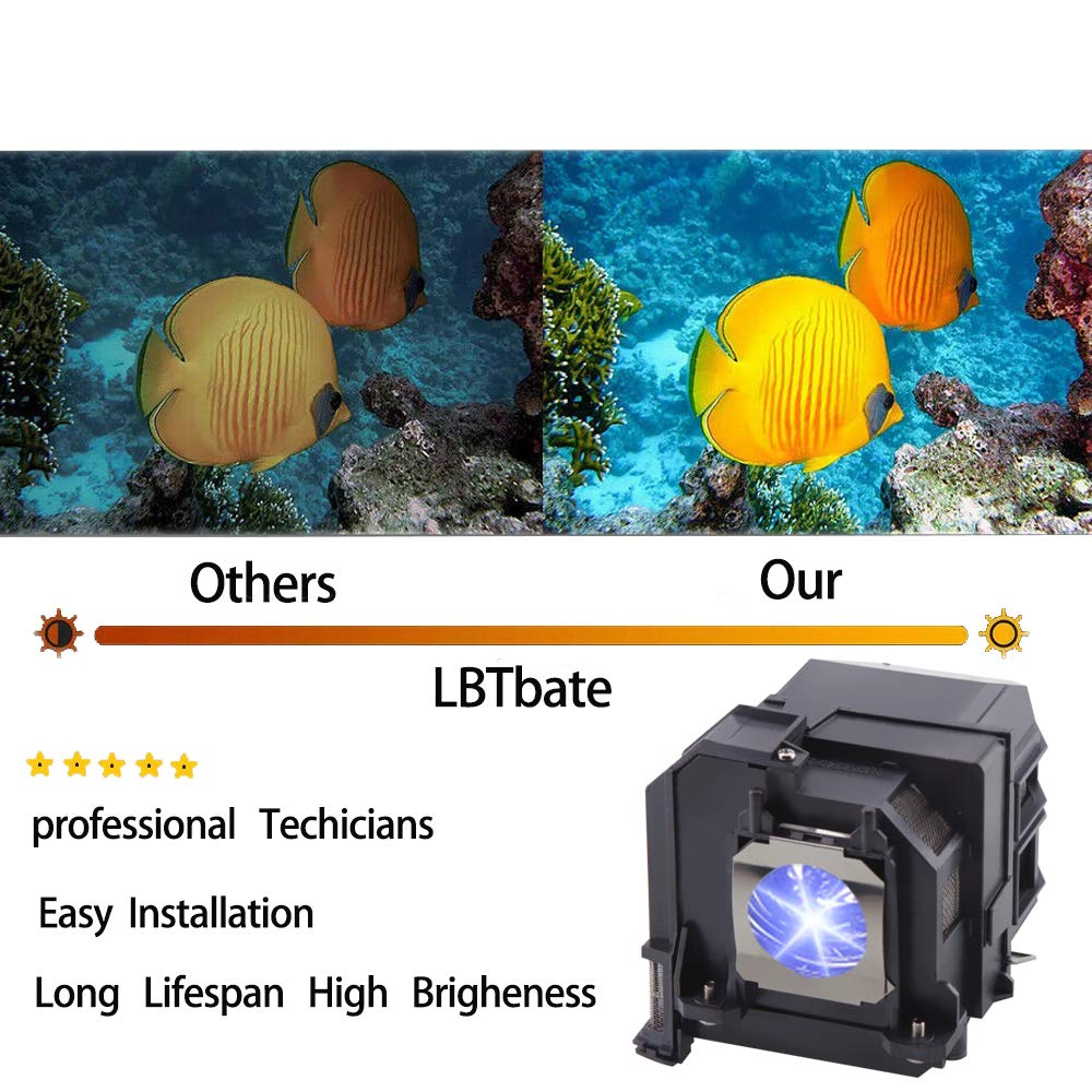 LBTbate Suitable for ELPLP91/V13H010L91 Replacement Projector Bulb for EPSON PowerLite Home Cinema 695Wi 680 685W 685Wi BrightLink 685Wi 695Wi EB-680