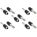 Hosa GPR-101 PAK10 RCA to 1/4" TS Adaptors, Pack of 10