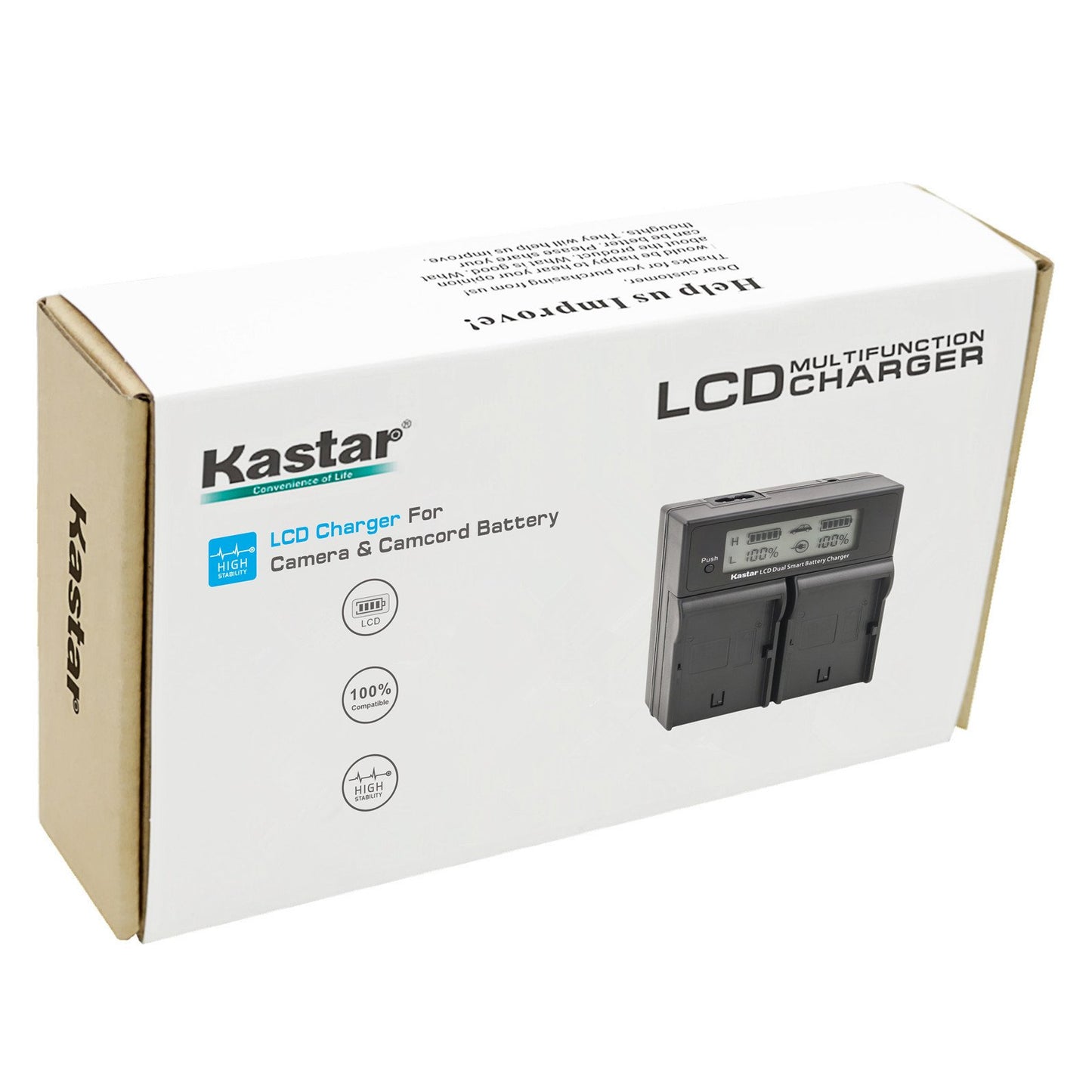 Kastar BPU60 Smart LCD Dual Fast Charger Replacement for Sony BP-U60, PMW-100, PMW-150, PMW-160, PMW-200, PMW-300, PMW-EX1, PMW-EX1R, PMW-EX3