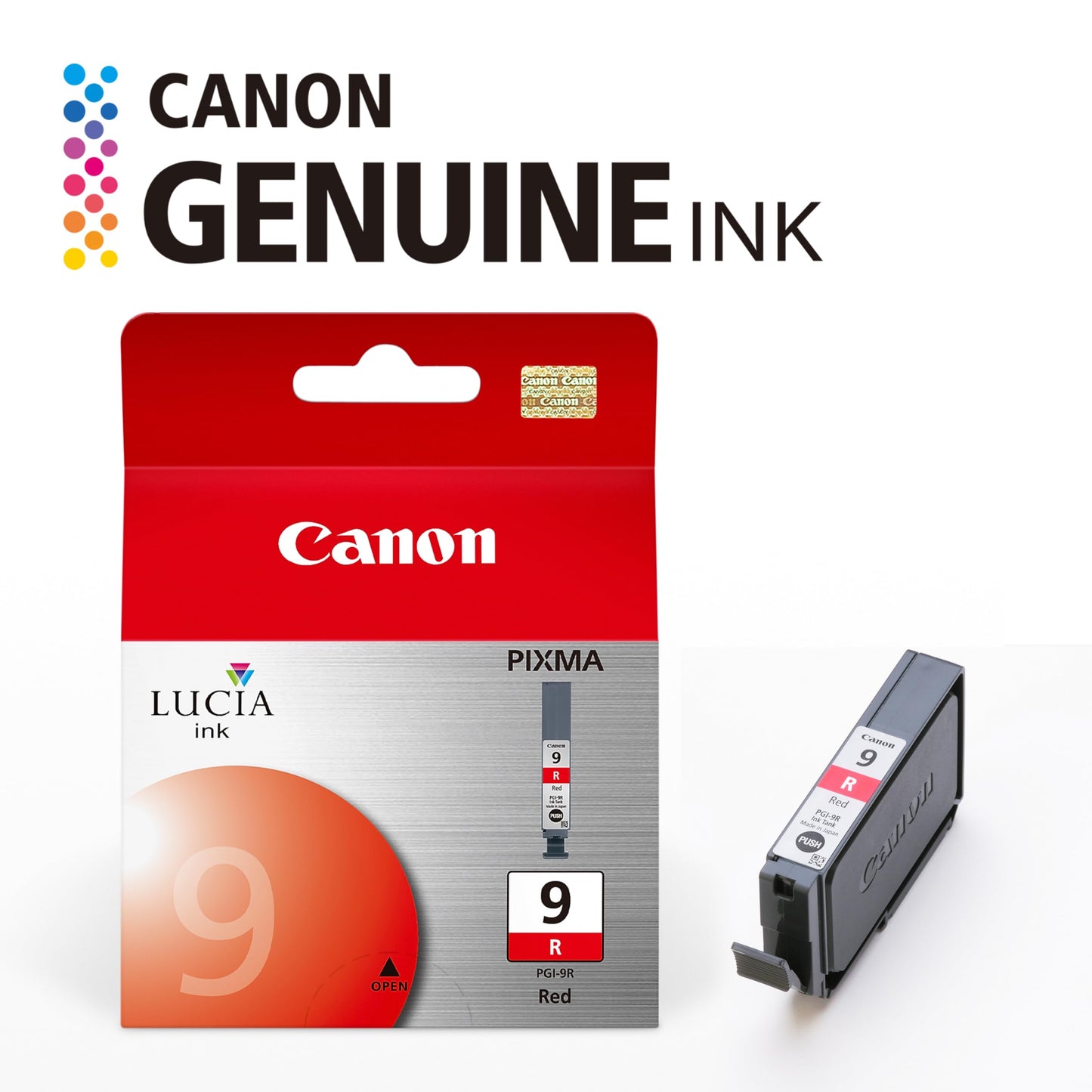 Canon PGI-9 Genuine Red Ink Tank, Compatible with Pro9500, and Pro9500 Mark II Printers