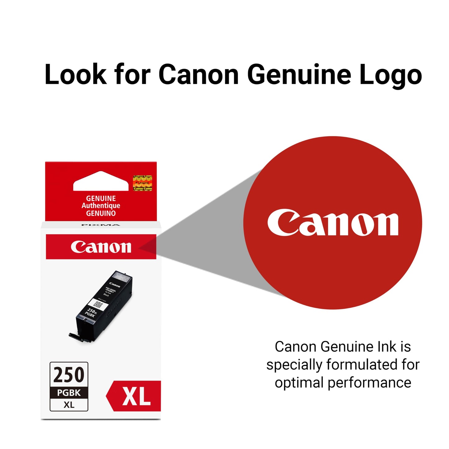 Canon PGI-250XL Genuine Pigment Black Ink Tank, Compatible with MG6320, IP7220 & MG5420, MX922, MG5520, MG6420, MG7120, iX6820, iP8720, MG7520