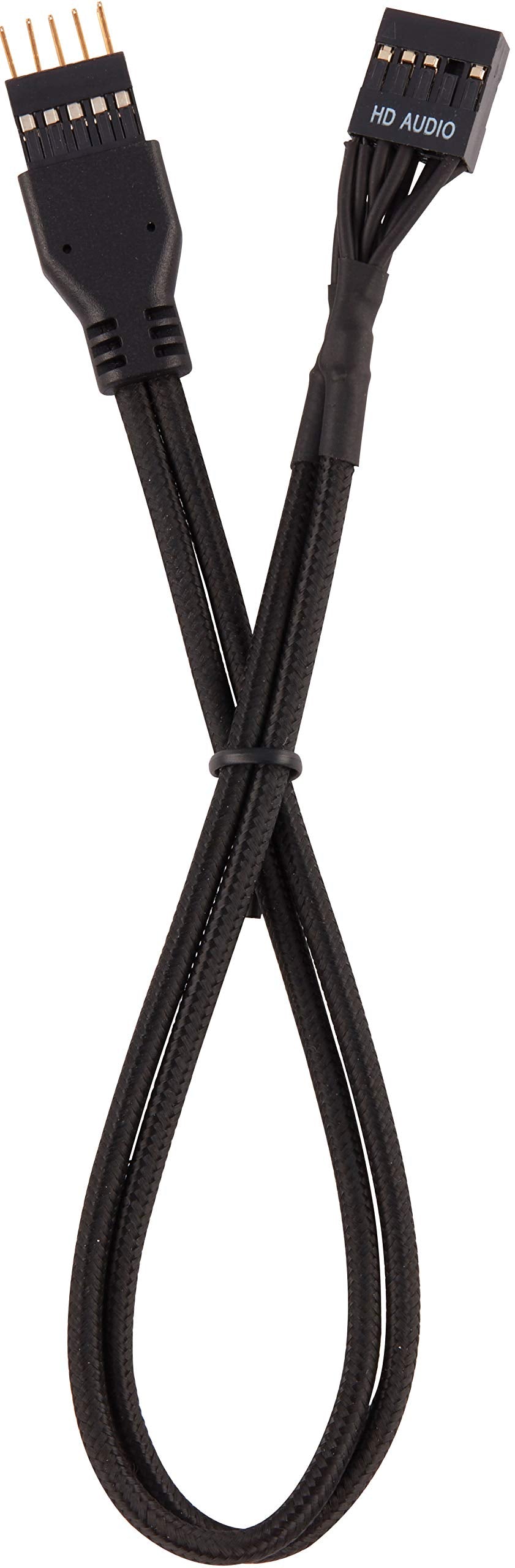 Corsair 30cm Black Premium Braided Sleeved Front Panel Extension Kit