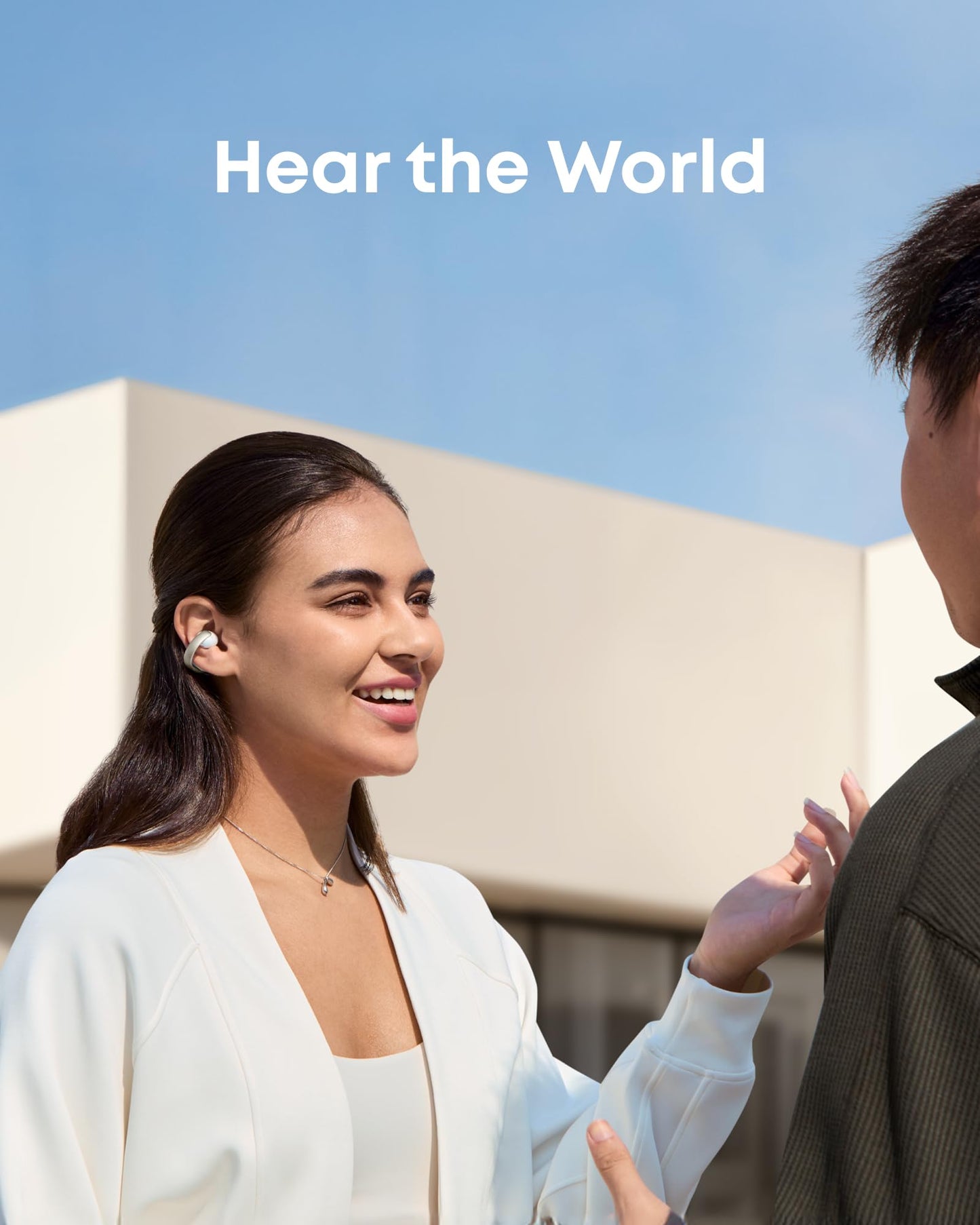 Soundcore AeroClip by Anker Open Ear Earbuds, Clip On Earbuds (Renewed)