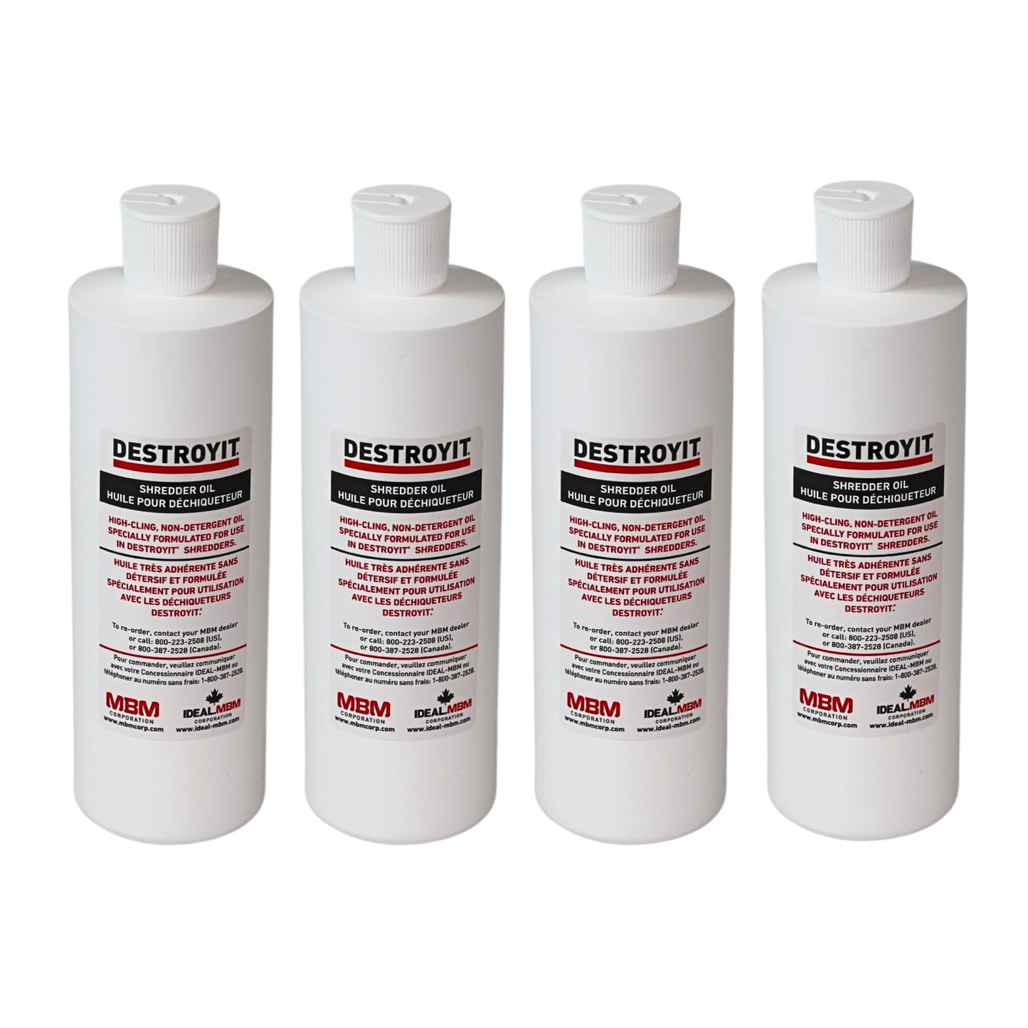 MBM Destroyit Paper Shredder Oil (4 x 1 Pint) - CED214