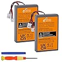 Pickle Power 2 Pack 2000mAh PS4 Controller Battery Replacement for Sony PS4/PS4 Pro/PS4 Slim PlayStation 4 Dualshock 4 Controller CUH-ZCT1E CUH-ZCT1H