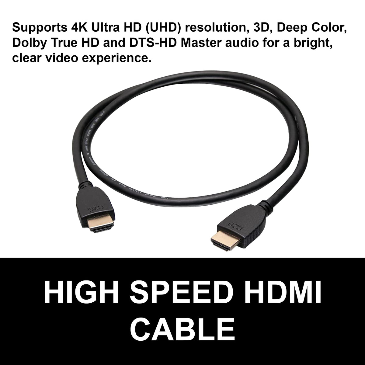 1.6ft (0.5m) High Speed HDMITM Cable with Ethernet - 4K 60Hz