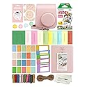 Fujifilm Instax Mini 11 Deluxe 8 in 1 Accessory Bundle Kit Case Album Stickers Frames and Quality Photo Microfiber Cloth (Blush Pink)