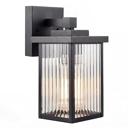 hameso Matte Black Porch Light, Waterproof Outdoor Wall Light
