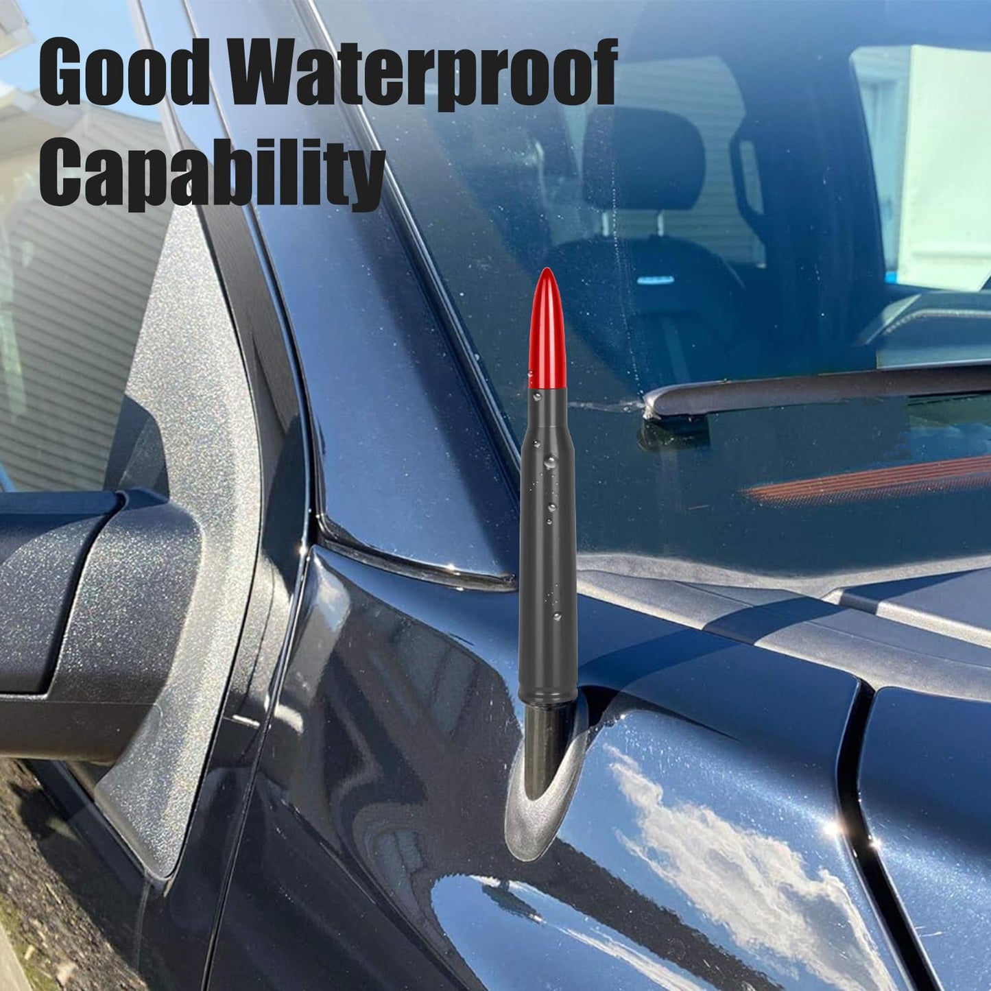 Medduw Car Bullet Antenna - Durable Vehicle Antenna Replacement for Chevrolet, Ford F150 F250 F350 RAM 1500 2500 Raptor Truck Antenna AccessoriesFord