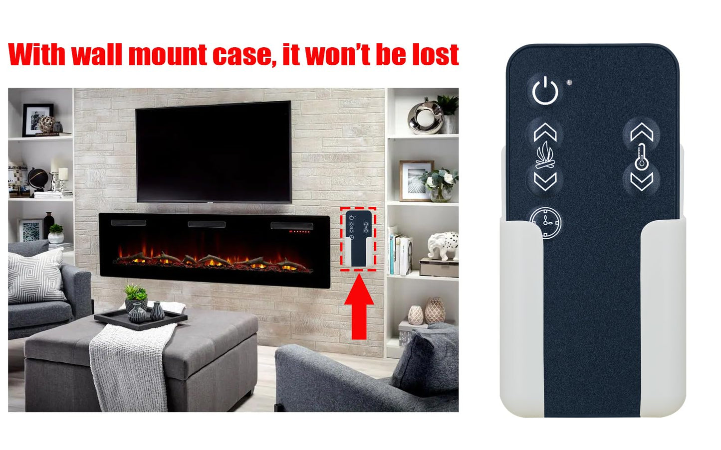 Replacement Remote Control for Whalen Electric Fireplace WH300-26C2D-RGBM WH300-26C2D-RGBMP BH47-084-099-10