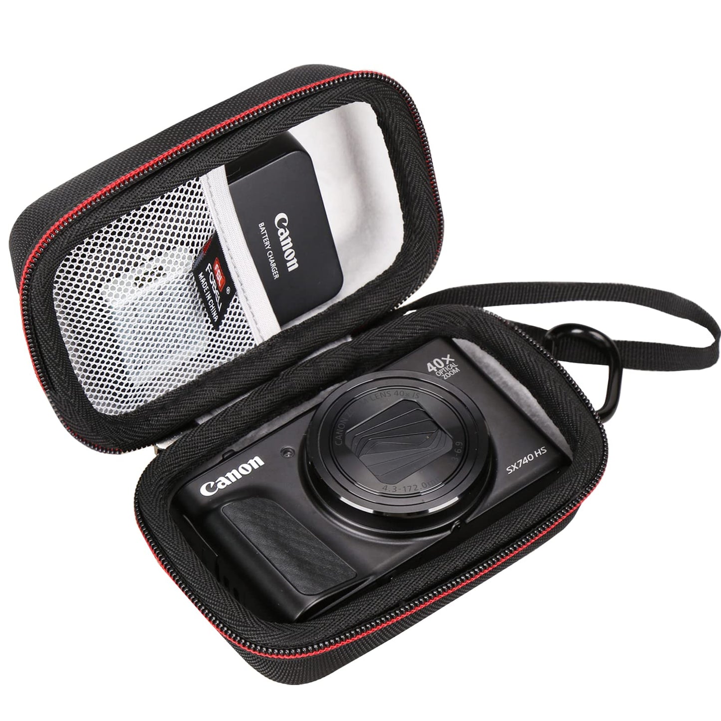 FBLFOBELI EVA Hard Travel Carrying Case for Canon PowerShot SX740/ SX730/ SX720/ SX620/ G7X Digital Camera, Shockproof Compact Storage Bag (Case Only)