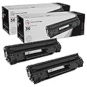 LD Products Compatible Toner Cartridge Replacement for (2-Pack, Black) HP 36A CB436A for use in HP LaserJet Printers M1522n MFP, M1522nf MFP, P1505