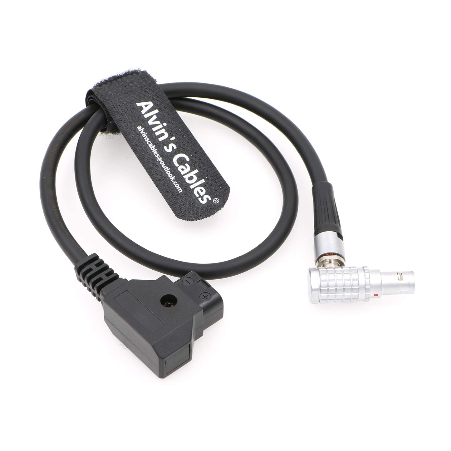 Alvin's Cables D-Tap to 2 Pin Male Right Angle Power Cable for Teradek Bond, Teradek Bolt, SmallHD Monitor 45cm|18inches