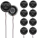 DWEII 10PCS Metal Shell Round Internal Magnet Speaker 2W 8 Ohm for DVD, EVD, Mini Multimedia Loudspeaker