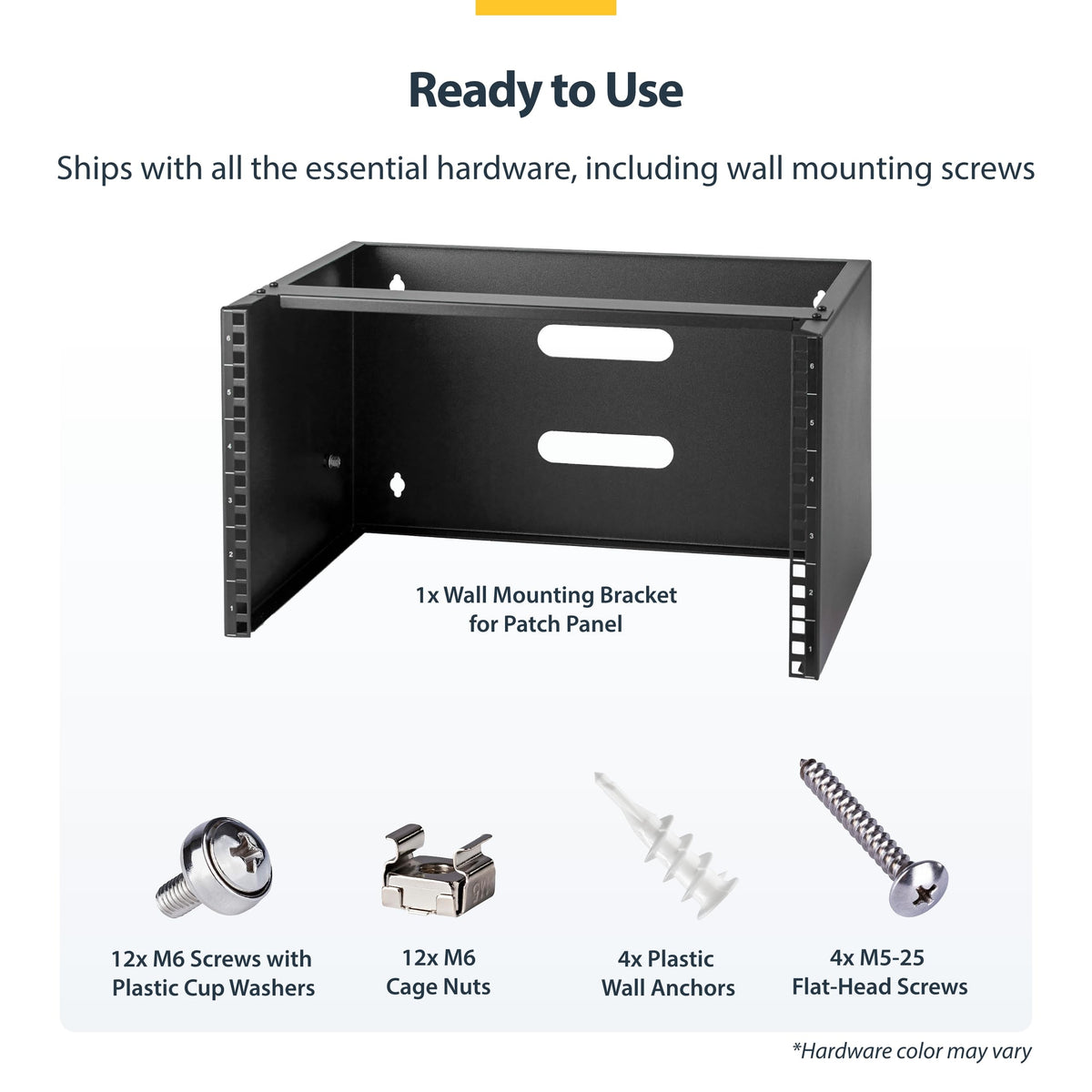 StarTech 6U 19in Wall-Mount Network Rack, 14in Deep, 44lb (WALLMOUNT6)