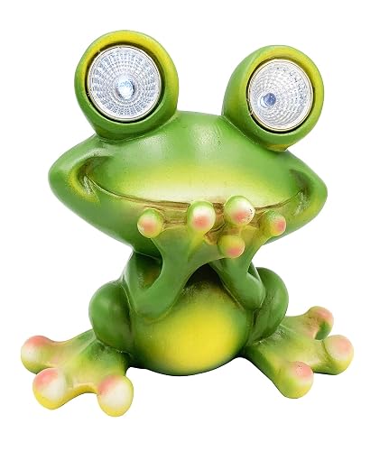 TIBLEN Solar Powered Frog Outdoor LED Garden Light Decor (Speak - NO)