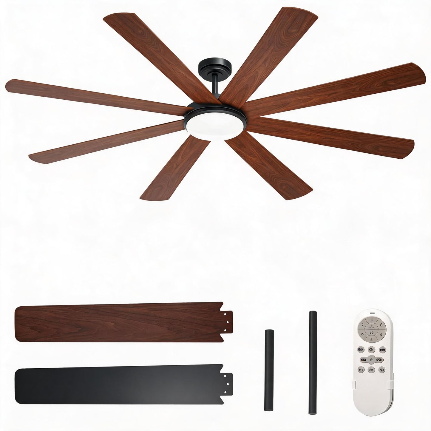 JustSmart 72 Inch Ceiling Fan with Lights & Remote