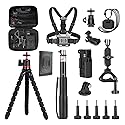 NEEWER Basics 16 in 1 Accessories Kit Compatible with DJI OSMO Pocket 3, Mini Tripod Selfie Stick Chest Strap Magnetic Neck Mount Extension Adapter