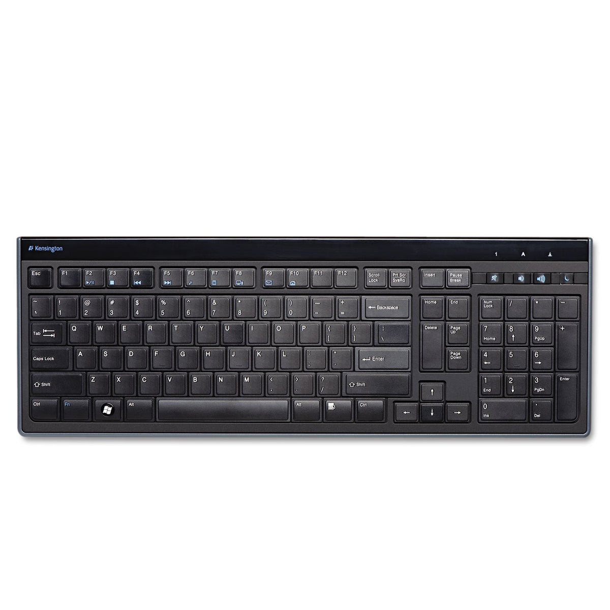 Kensington Slim Type Wired Keyboard (K72357USA),Black