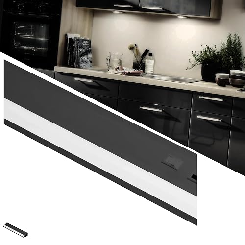 American Lighting LED Courant Plus Undercabinet Light 24 Inch 5CCT 90+ CRI 1200 Lumens with USB-A USB-C and 20A Receptacles Black Finish Title 24