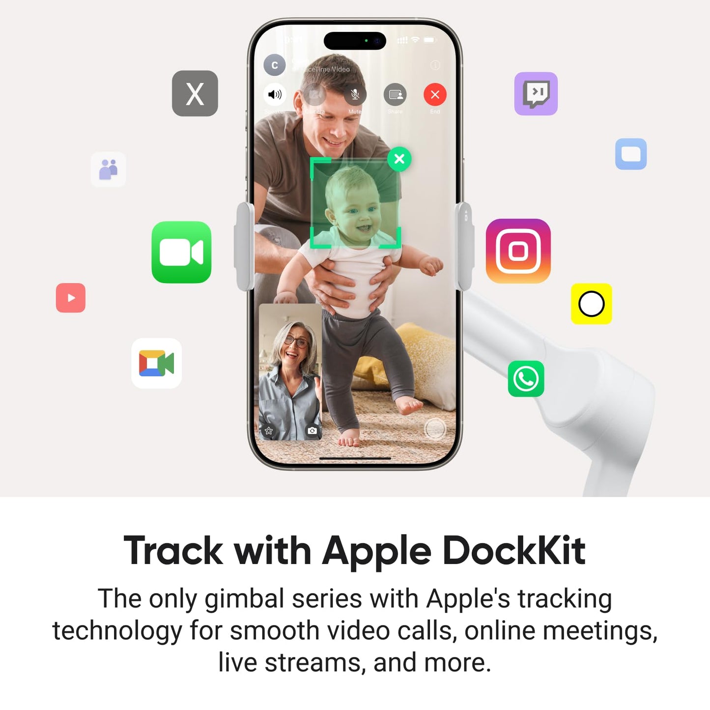 Insta360 Flow 2 Pro Vlog Bundle White - Foldable AI Phone Gimbal, Track in 200+ Apps with Apple DockKit, 360º Pan Tracking, Built-in Tripod/Selfie