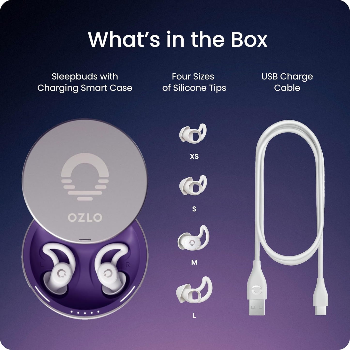 Ozlo Sleepbuds® | Comfortable Side Sleeper Headphones | Up to 10 Hours of Bluetooth LE Streaming | Science-Backed Sleep Sounds | Snore Blocking