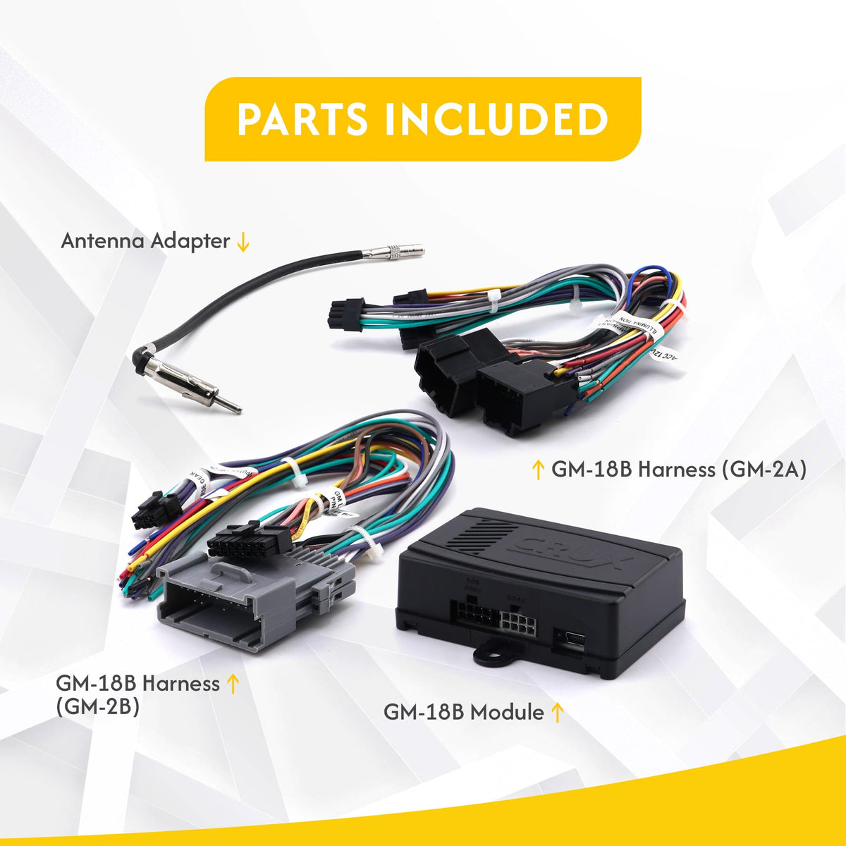 SOCGM-18B | Radio Replacement Interface for General Motors LAN 11-Bit Systems w/Bose Amplified & Non-Amplified Systems