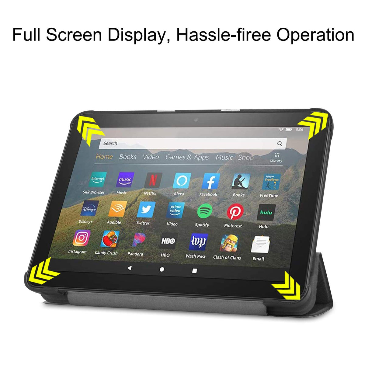 Fire Max 11 Tablet case,(13th Gen,2023 Release).Slim Fit Premium PU Leather Stand Hard Back Shell Protective Smart Cover with Auto Sleep/Wake Function