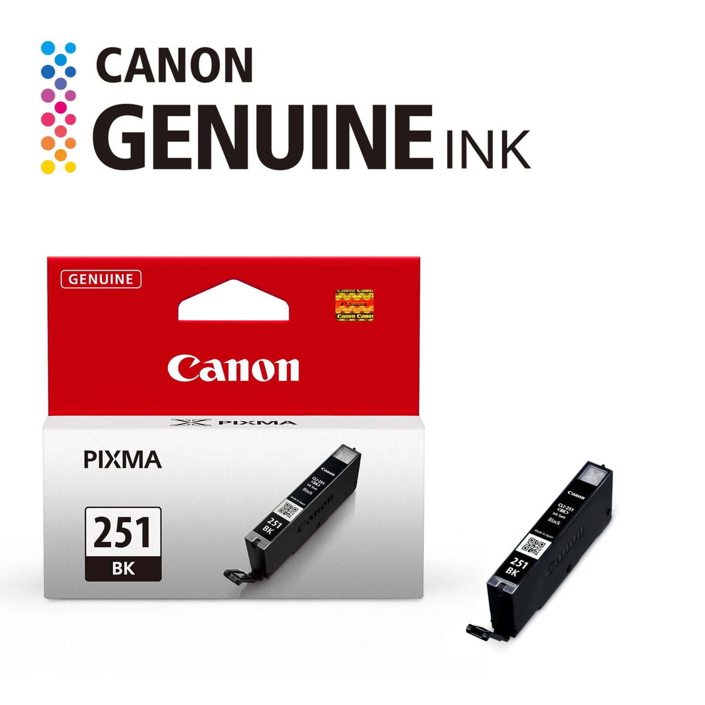Canon CLI-251 Genuine Black Ink Tank, Compatible with MG6320, IP7220 & MG5420, MX922, MG5520, MG6420, MG7120, iX6820, iP8720, MG7520, MG6620,