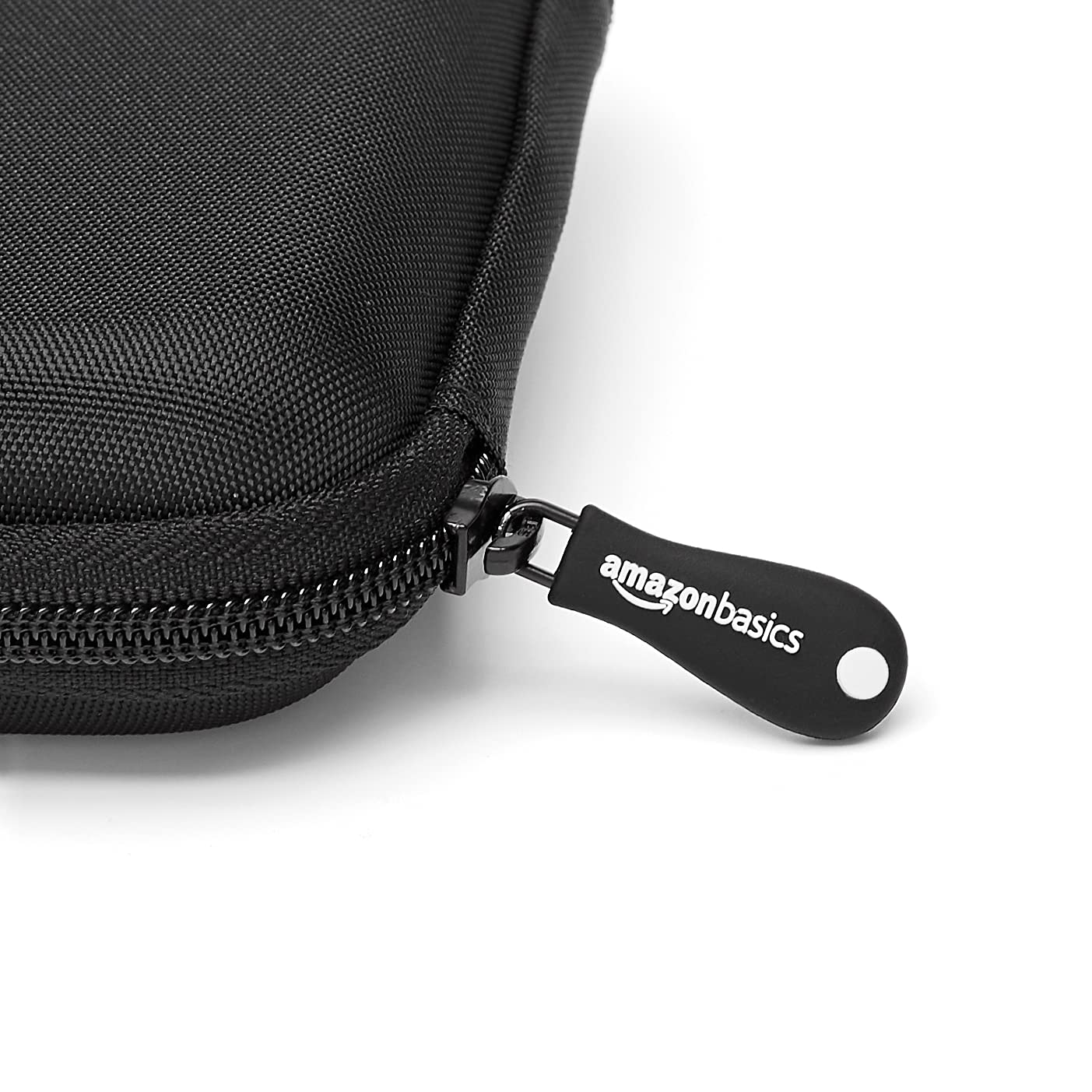 Amazon Basics Portable External Hard Drive Carrying Case with Mesh Storage, Protection, Secure Strap, Black