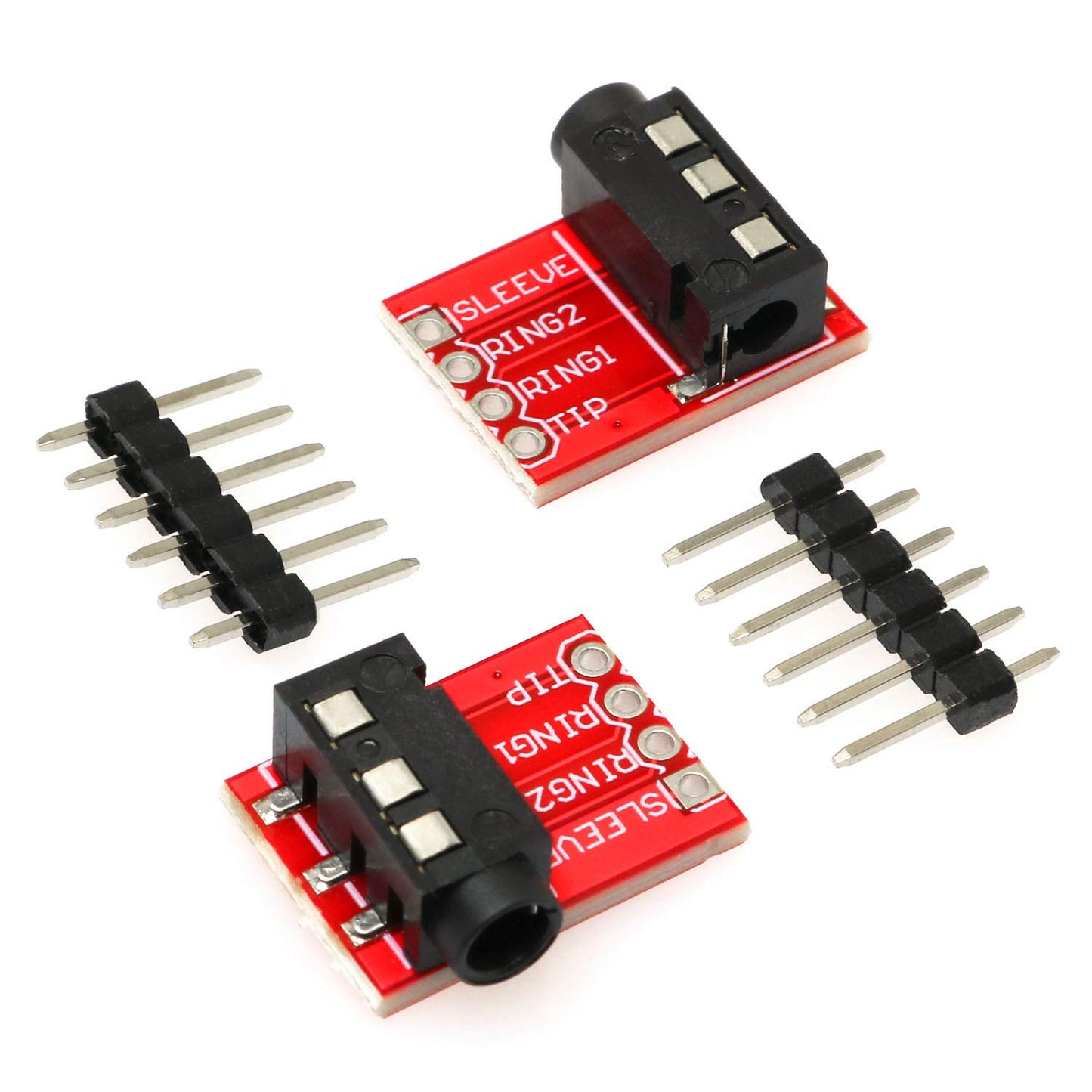E-outstanding TRRS Connector 2PCS TRRS 3.5Mm Stereo Audio Jack Breakout Board Headphone Video MP3 Jack Module for Arduino
