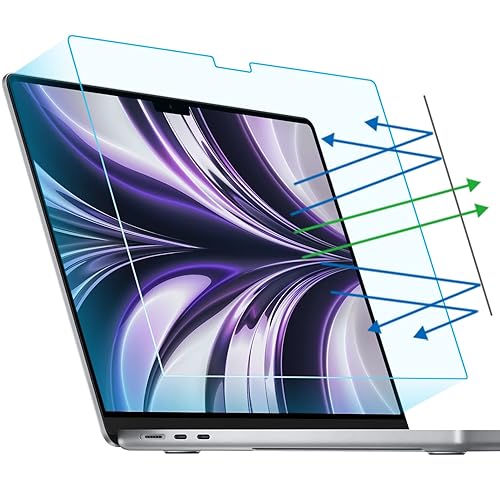 F FORITO 2-Pack Anti Blue Light Matte Screen Protector Compatible with MacBook Air 13.6/13 inch (2026-2022, M5, M4, M3, M2), Eye Protection Blue Light