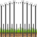 LETIANPAI 8 Pack String Light Poles,10 FT Metal Poles with Fork for Outdoor String Lights,Outdoor Light Poles with Fork,Poles/Post/Stand for Outside