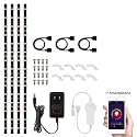 TORCHSTAR LED Smart TV Backlight Kit Multi-Color, Compatible with Alexa, App Control, 4pcs of Waterproof Strip Lights, Flexible Strips for Home