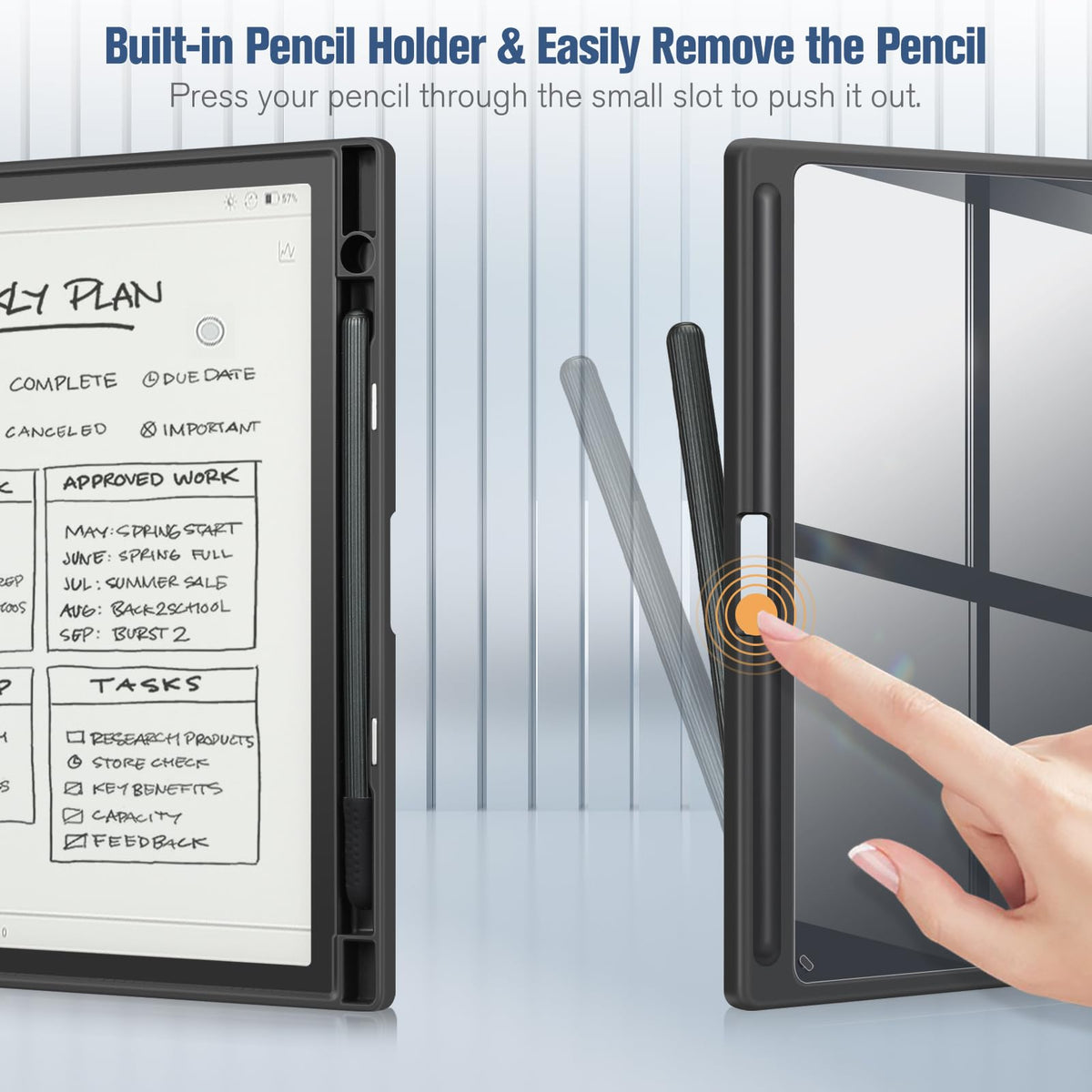 Fintie Case for 10.3" Boox Note Air4 C /Air3 C /Air3 B/W ePaper, Black