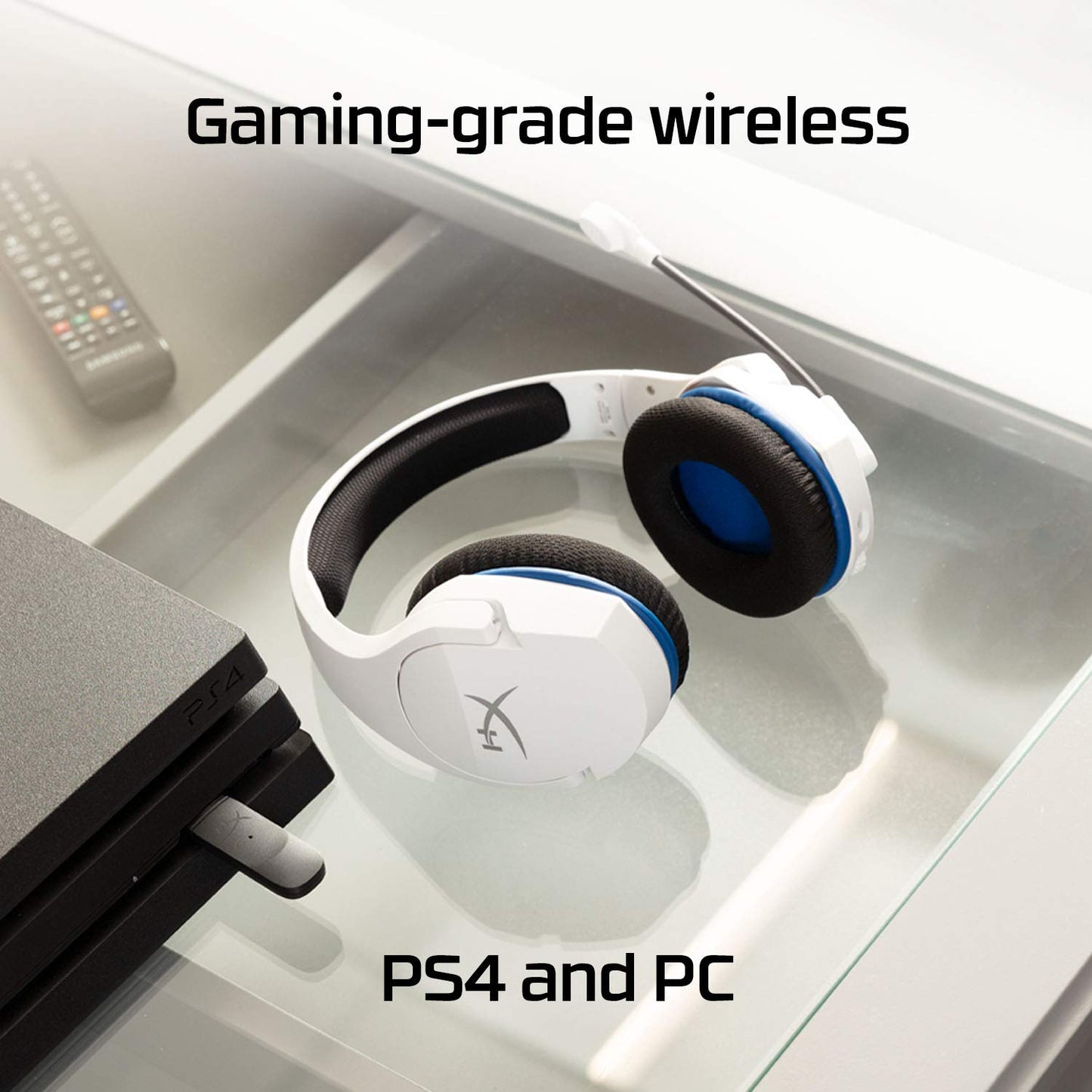 HyperX HHSS1C-KB-WT/G Cloud Stinger Core - Wireless Gaming Headset, for PS4, PS5, PC, Lightweight, Durable Steel Sliders, Noise-Cancelling Microphone