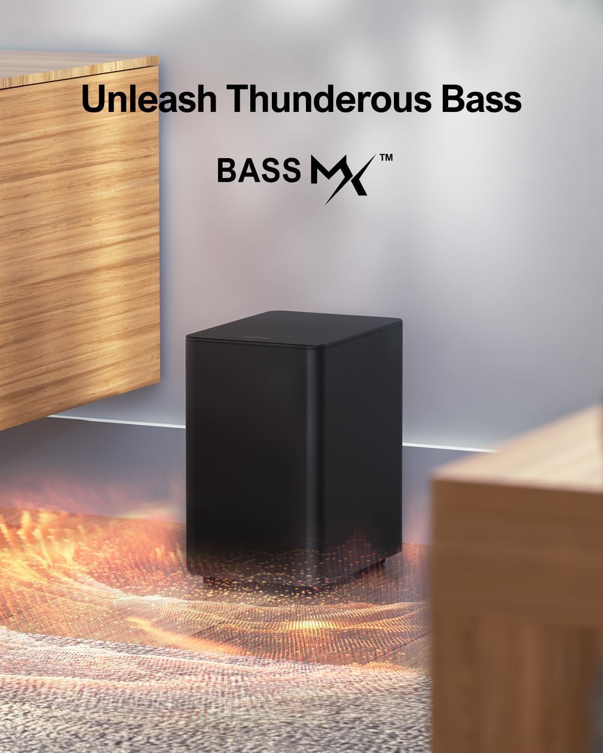 ULTIMEA 5.1 Sound Bar for Smart TV, Virtual Surround Sound System for TV, 320W Peak Power, Adjustable Surround Speakers and Subwoofer, APP Control