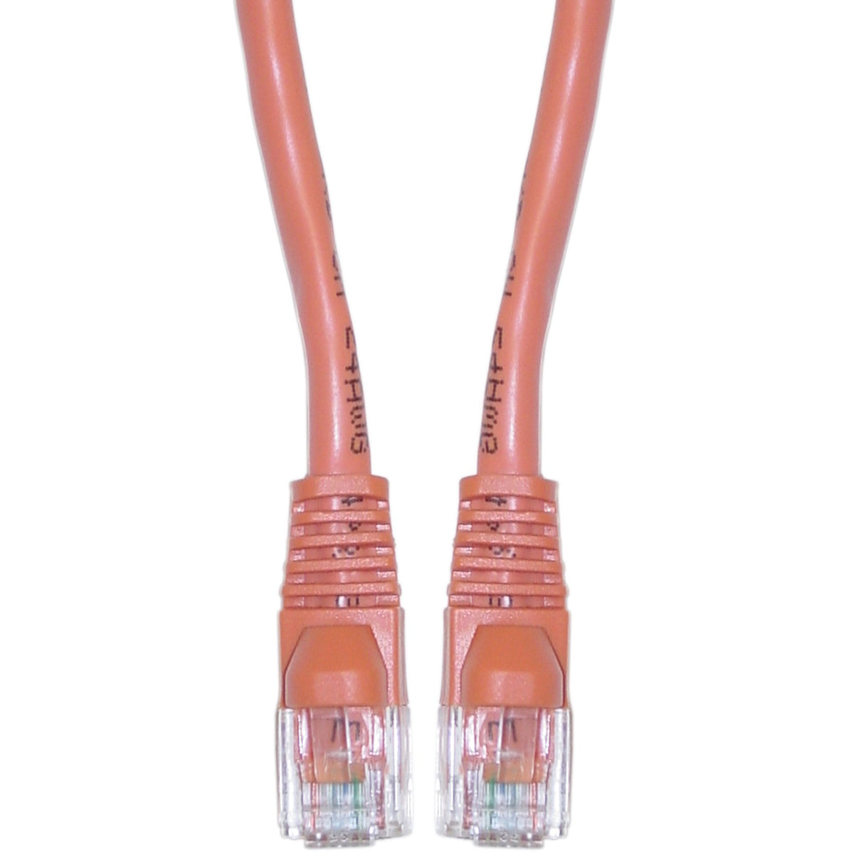 CableWholesale Cat5e UTP Crossover Ethernet Cable, Snagless, 14 ft, Orange