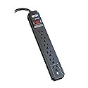 Eaton Tripp Lite Series 6 Outlet Surge Protector Power Strip, 6ft Extension Cord, 900 Joules, 15A Circuit Breaker, UL Certified, Black (TLP606B)